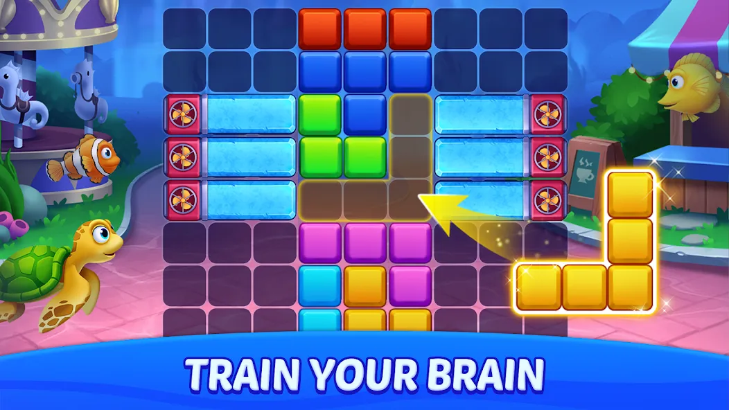 Block Puzzle Ocean [МОД: Бесконечные деньги, Монеты и Мега MOD] Screenshot 2