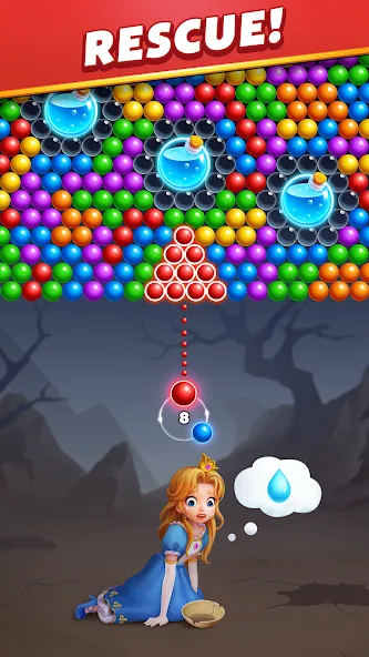Bubble Shooter Royal Pop [МОД: Все открыто, Дополнительные деньги и Меню MOD] Screenshot 1