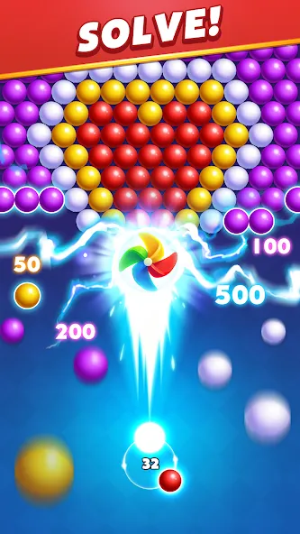 Bubble Shooter Royal Pop [МОД: Все открыто, Дополнительные деньги и Меню MOD] Screenshot 4