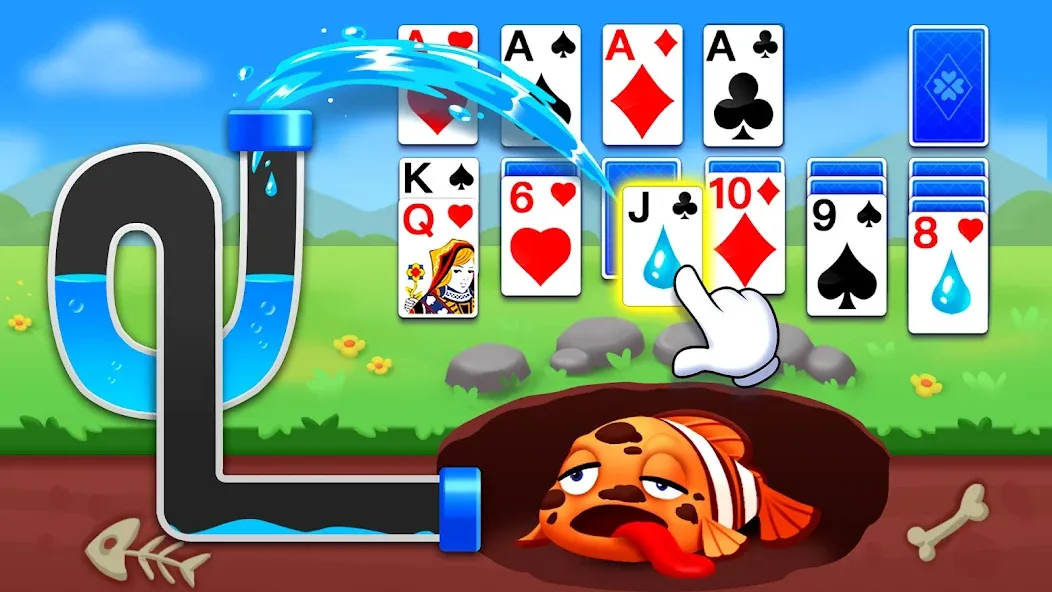 Solitaire Ocean [МОД: Много денег, Монет и Все открыто] Screenshot 1