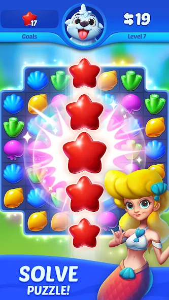 Ocean Match [МОД: Меню, Бесконечные монеты и Открытые уровни] Screenshot 1