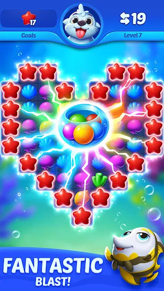 Ocean Match [МОД: Меню, Бесконечные монеты и Открытые уровни] Screenshot 2