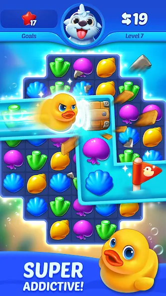 Ocean Match [МОД: Меню, Бесконечные монеты и Открытые уровни] Screenshot 3