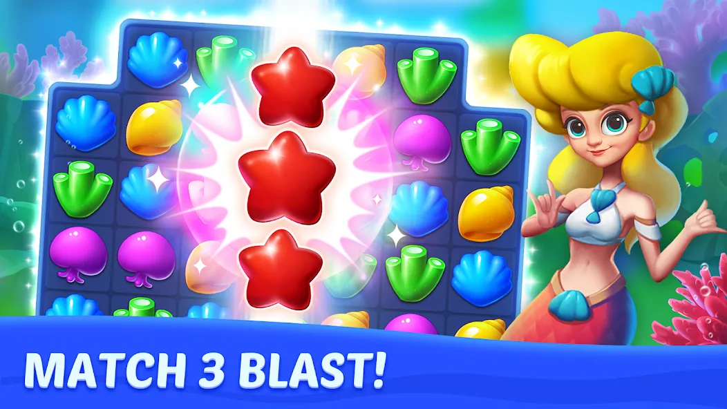 Ocean Match [МОД: Меню, Бесконечные монеты и Открытые уровни] Screenshot 5