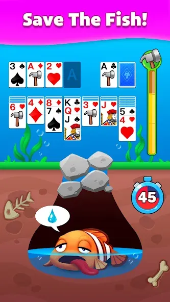 Solitaire Fish [МОД: Все открыто, Дополнительные деньги и Меню MOD] Screenshot 2
