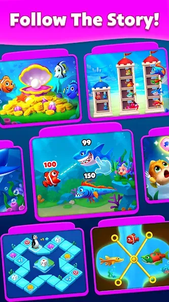 Solitaire Fish [МОД: Все открыто, Дополнительные деньги и Меню MOD] Screenshot 4