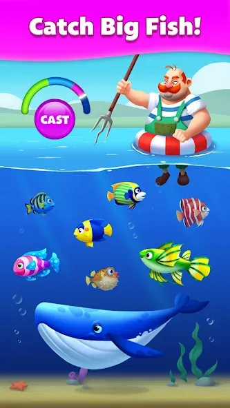 Solitaire Fish [МОД: Все открыто, Дополнительные деньги и Меню MOD] Screenshot 5