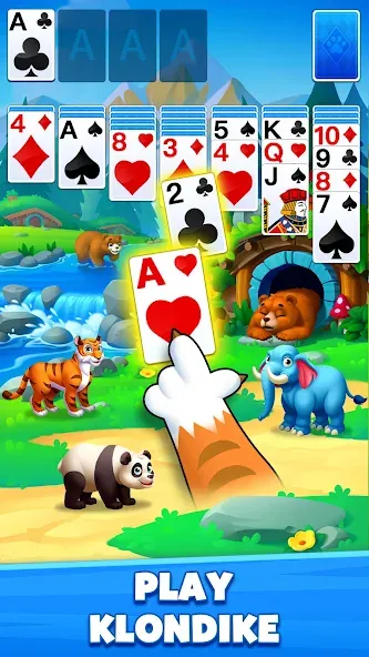 Solitaire Zoo [МОД: Деньги, Монеты и Меню MOD] Screenshot 1