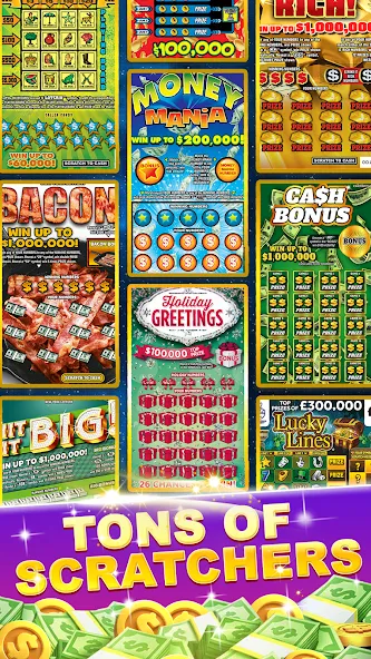 Lottery Scratchers Master (Лотерейные скретчкарты мастер) [МОД: Все открыто, Дополнительные деньги и Меню MOD] Screenshot 4