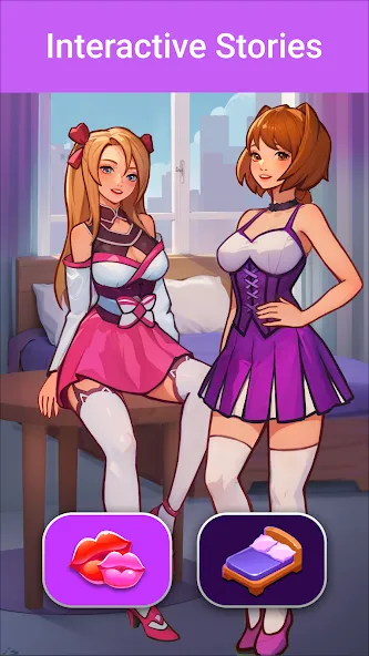 LUV: Anime Girls Adult Game XX (ЛЮВ) [МОД: Много денег, Монет и Все открыто] Screenshot 1