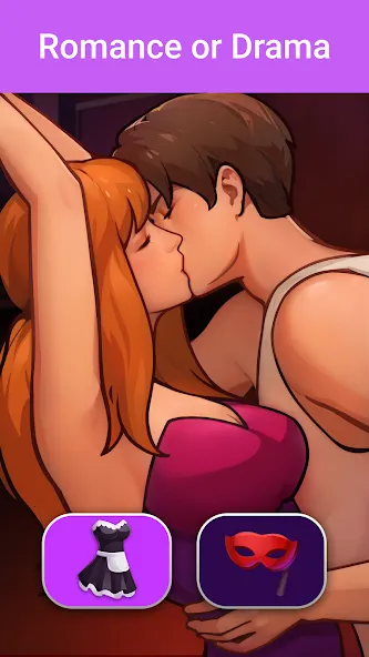 LUV: Anime Girls Adult Game XX (ЛЮВ) [МОД: Много денег, Монет и Все открыто] Screenshot 3
