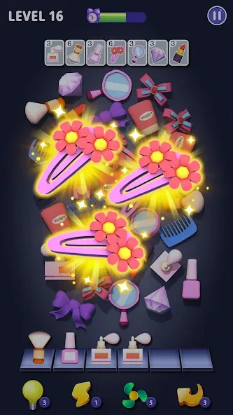 Matching Fun: Match Triple 3D (Матчинг Фан) [МОД: Много денег, Монет и Все открыто] Screenshot 3