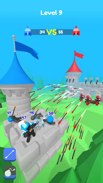 Merge Archers: Bow and Arrow (Мердж Арчерс) [МОД: Меню, Бесконечные монеты и Открытые уровни] Screenshot 3
