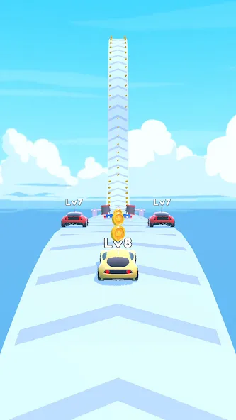 Merge Car Run - Evolution Race (Мердж Кар Ран) [МОД: Бесконечные деньги, Монеты и Мега MOD] Screenshot 1