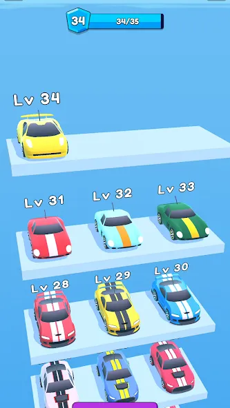 Merge Car Run - Evolution Race (Мердж Кар Ран) [МОД: Бесконечные деньги, Монеты и Мега MOD] Screenshot 2