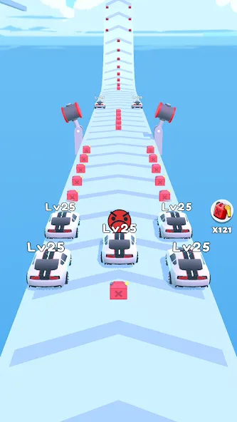 Merge Car Run - Evolution Race (Мердж Кар Ран) [МОД: Бесконечные деньги, Монеты и Мега MOD] Screenshot 3