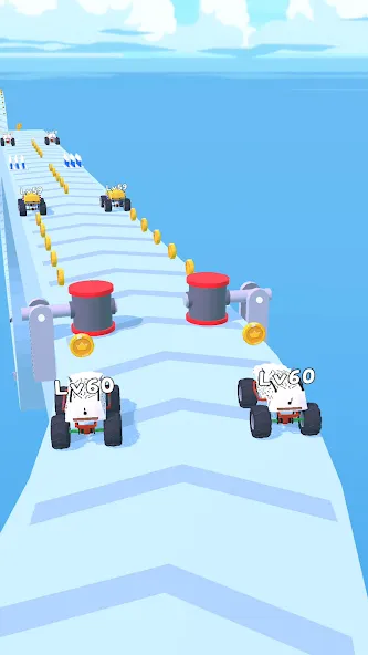 Merge Car Run - Evolution Race (Мердж Кар Ран) [МОД: Бесконечные деньги, Монеты и Мега MOD] Screenshot 5
