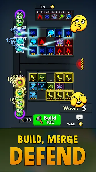 Merge Clash: Tower Defense TD (Мердж Клаш) [МОД: Много денег, Монет и Все открыто] Screenshot 3