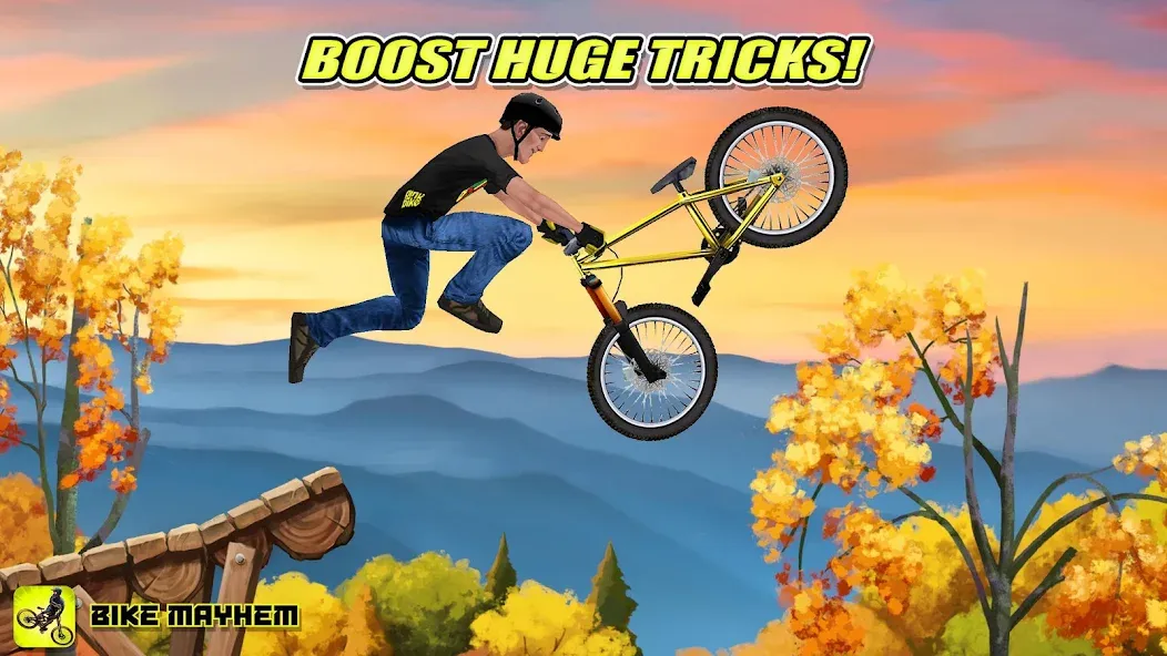 Bike Mayhem Free (Байк Мейхем Фри) [МОД: Меню, Бесконечные монеты и Открытые уровни] Screenshot 2