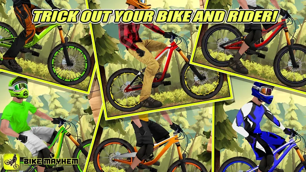 Bike Mayhem Free (Байк Мейхем Фри) [МОД: Меню, Бесконечные монеты и Открытые уровни] Screenshot 3