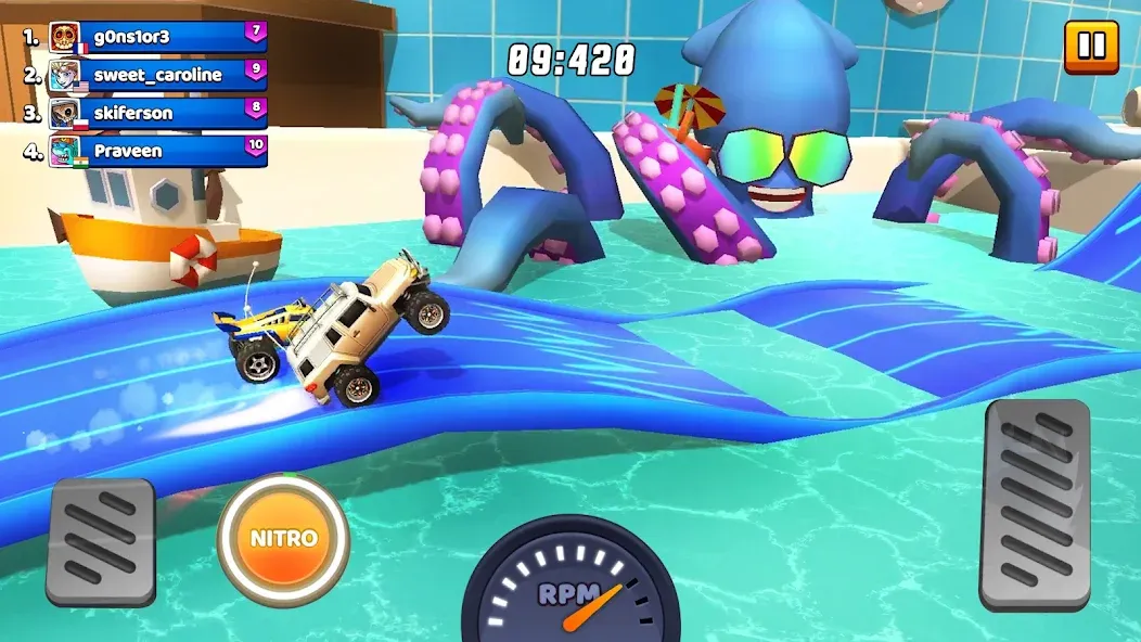Nitro Jump - Car Racing (Нитро Джамп Рейсинг) [МОД: Все открыто, Дополнительные деньги и Меню MOD] Screenshot 2