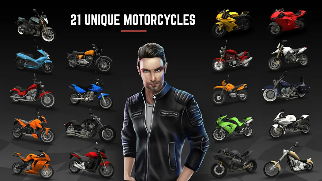 Racing Fever: Moto (Рейсинг Фивер) [МОД: Все открыто, Дополнительные деньги и Меню MOD] Screenshot 2