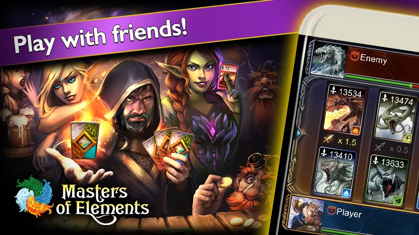 Masters of Elements－Online CCG [МОД: Деньги, Монеты и Меню MOD] Screenshot 4