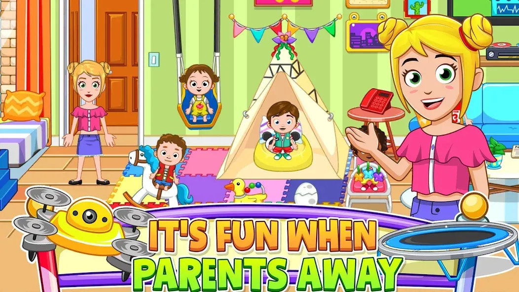 My City : Babysitter (Мой город) [МОД: Меню, Бесконечные монеты и Открытые уровни] Screenshot 2