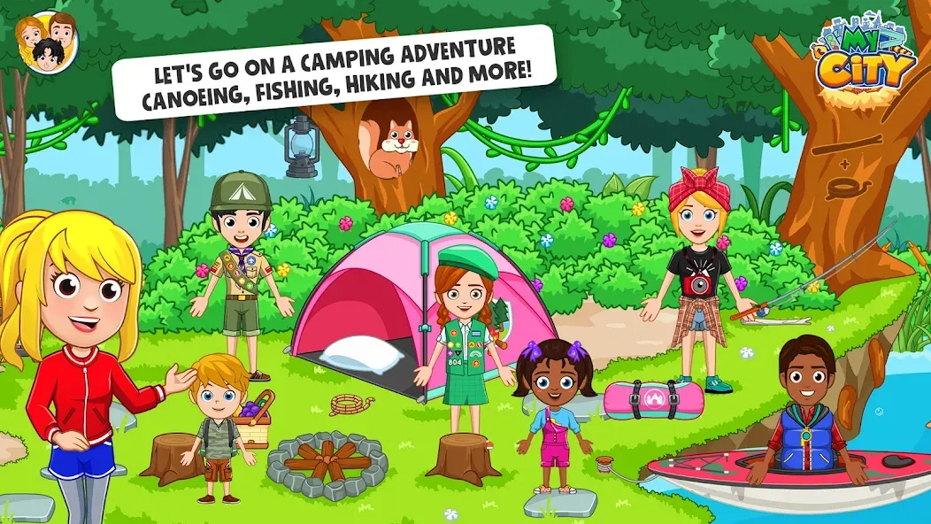 My City : Wildlife Camping (Мой город) [МОД: Много монет, Открытые уровни и Мега MOD] Screenshot 1