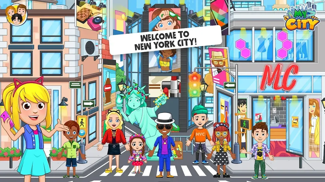 My City: NewYork Trip (Мой город) [МОД: Все открыто, Дополнительные деньги и Меню MOD] Screenshot 1