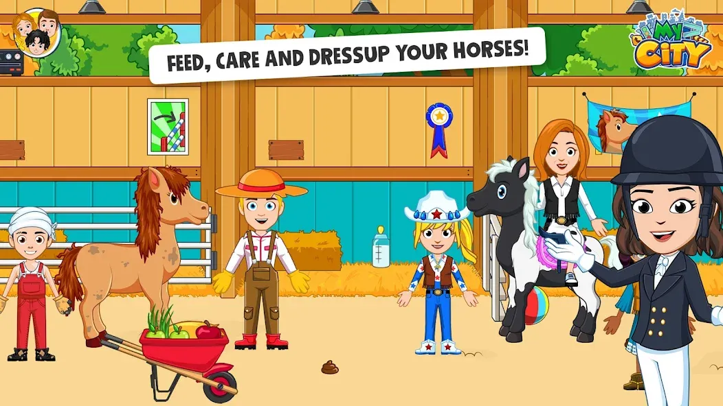 My City: Star Horse Stable (Мой город) [МОД: Меню, Бесконечные монеты и Открытые уровни] Screenshot 2