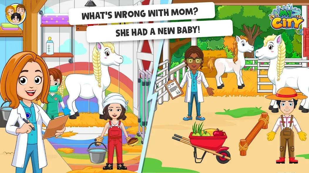 My City: Star Horse Stable (Мой город) [МОД: Меню, Бесконечные монеты и Открытые уровни] Screenshot 3