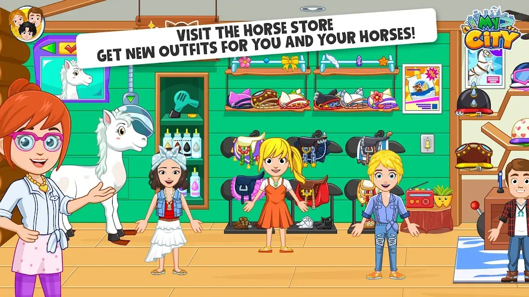 My City: Star Horse Stable (Мой город) [МОД: Меню, Бесконечные монеты и Открытые уровни] Screenshot 5