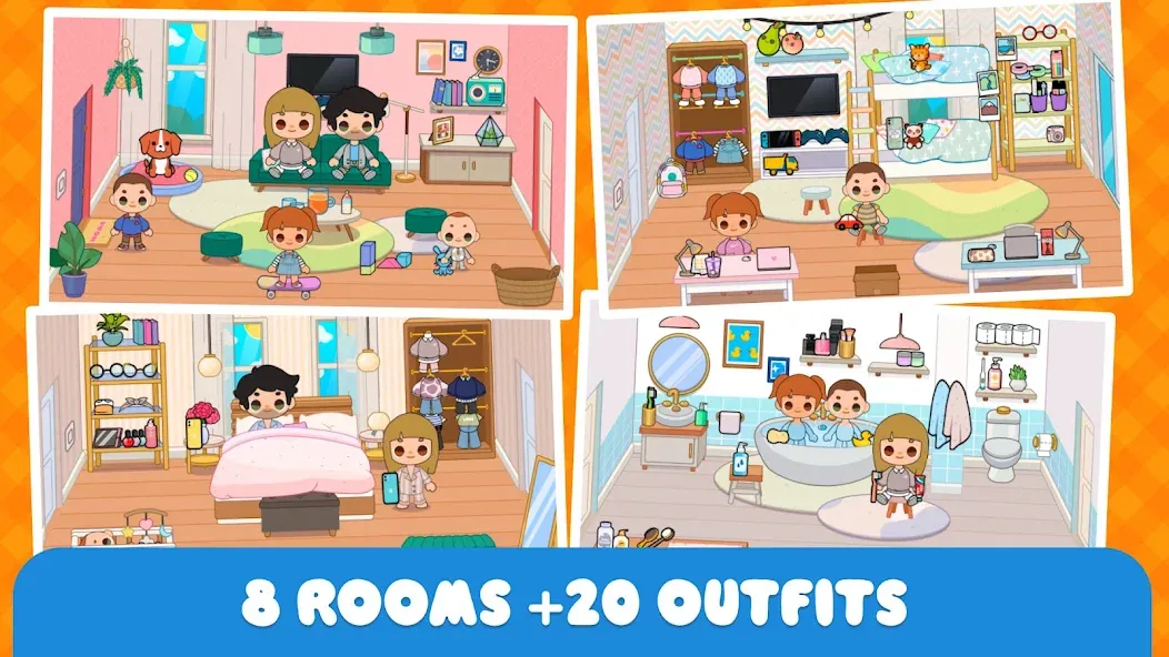 Minni Family Home - Play House (Минни Семейный дом) [МОД: Меню, Бесконечные монеты и Открытые уровни] Screenshot 1