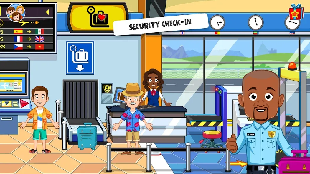 My Town Airport games for kids (Май Таун) [МОД: Много монет, Открытые уровни и Мега MOD] Screenshot 3