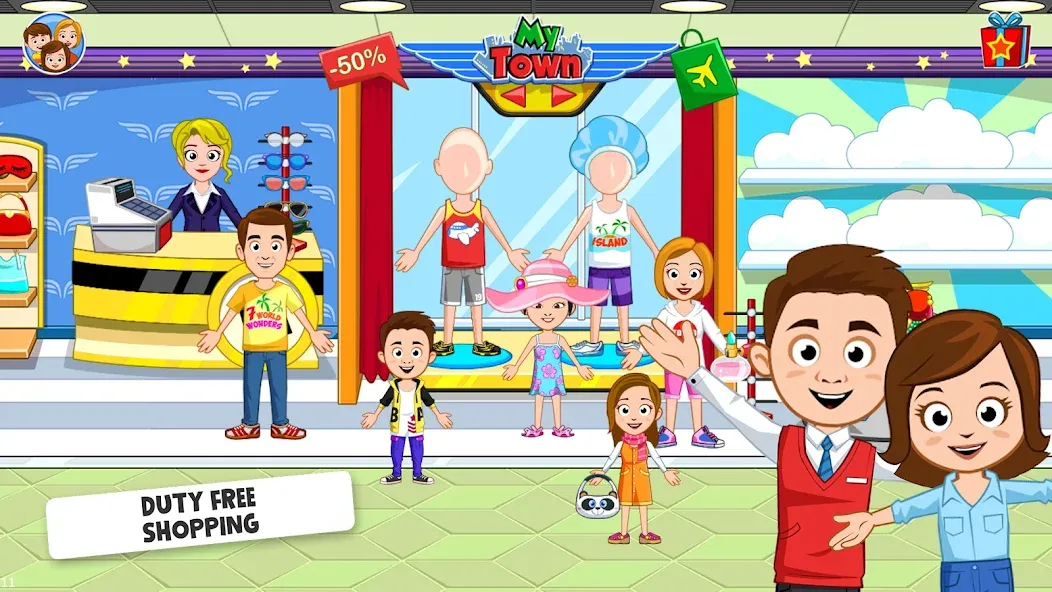 My Town Airport games for kids (Май Таун) [МОД: Много монет, Открытые уровни и Мега MOD] Screenshot 4