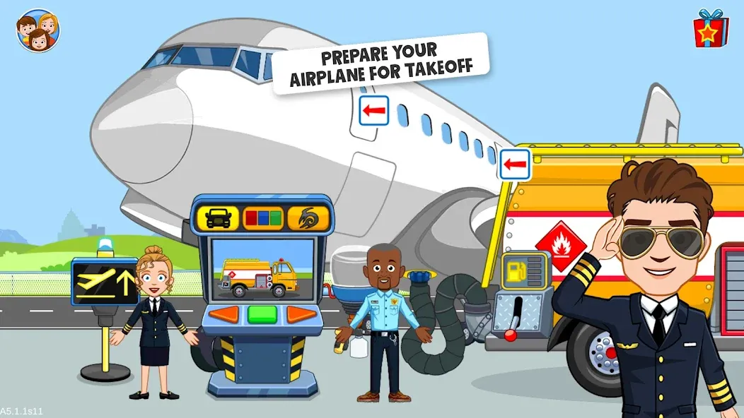 My Town Airport games for kids (Май Таун) [МОД: Много монет, Открытые уровни и Мега MOD] Screenshot 5