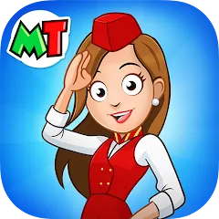 Скачать My Town Airport games for kids (Май Таун) [МОД: Много монет, Открытые уровни и Мега MOD] | Взлом My Town Airport games for kids на Андроид