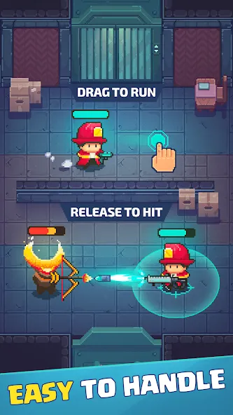 Firefighter: pixel shooter [МОД: Много монет, Открытые уровни и Мега MOD] Screenshot 2