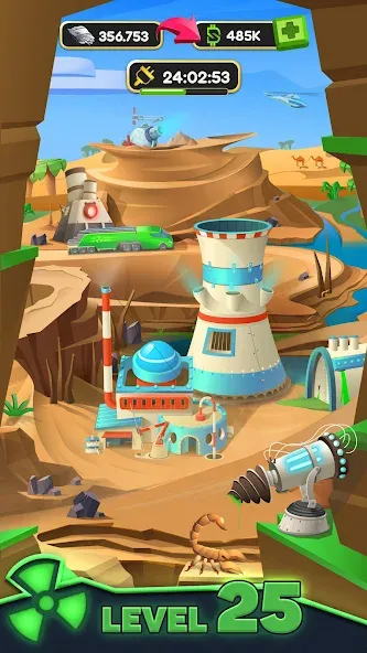 Nuclear Tycoon: idle simulator (Ньюклидель) [МОД: Меню, Бесконечные монеты и Открытые уровни] Screenshot 2