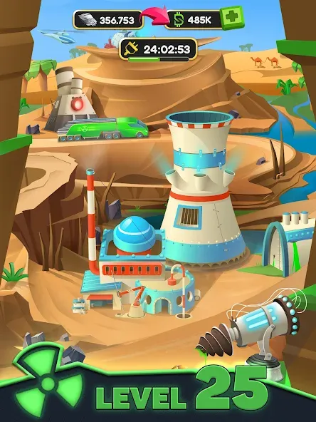 Nuclear Tycoon: idle simulator (Ньюклидель) [МОД: Меню, Бесконечные монеты и Открытые уровни] Screenshot 5