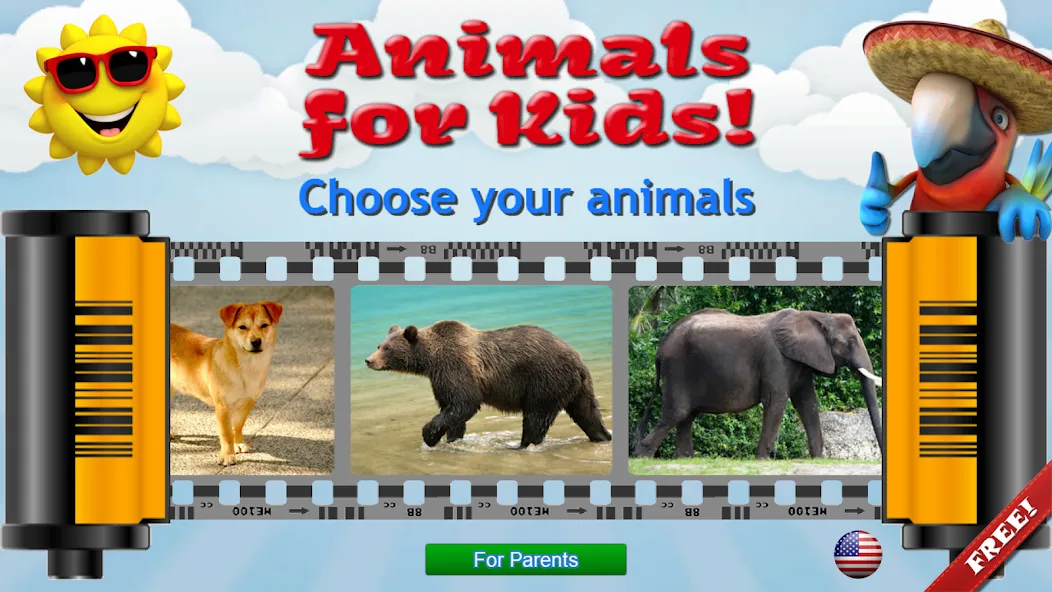 Animals for Kids [МОД: Много денег, Монет и Все открыто] Screenshot 1