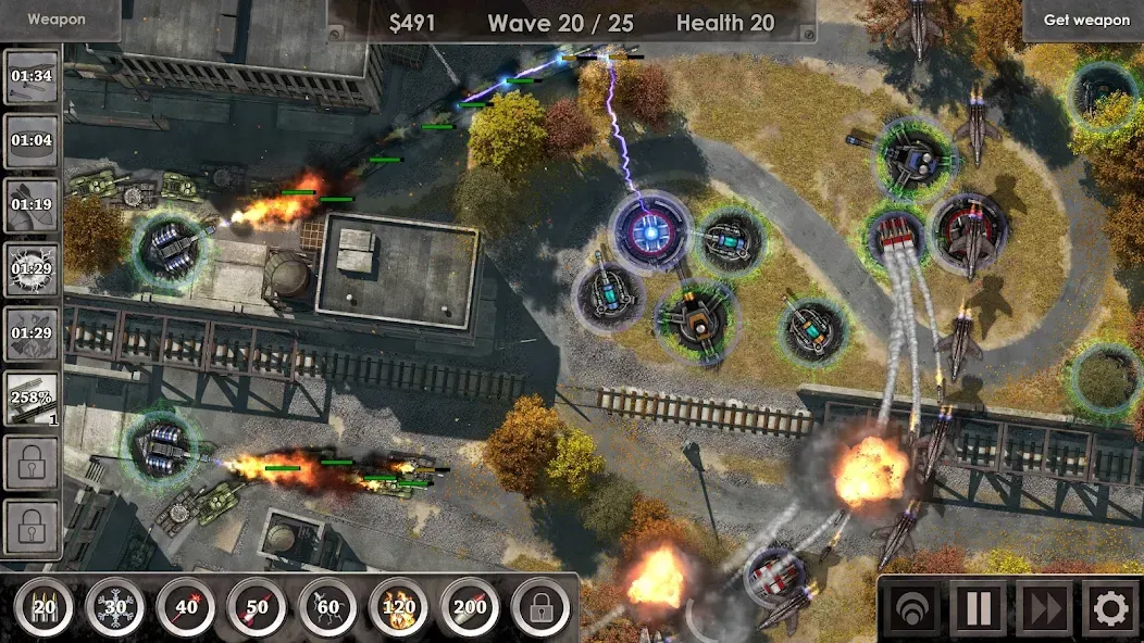 Defense Zone 3 HD (Дефенс Зон 3 ) [МОД: Много денег, Монет и Все открыто] Screenshot 2