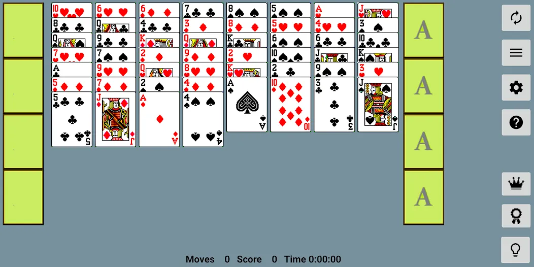 FreeCell with Leaderboards (Фрикел с таблицей лидеров) [МОД: Деньги, Монеты и Меню MOD] Screenshot 1