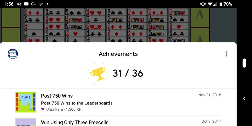 FreeCell with Leaderboards (Фрикел с таблицей лидеров) [МОД: Деньги, Монеты и Меню MOD] Screenshot 4