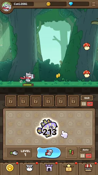 Cat Hero : Idle RPG (Кэт Хиро) [МОД: Много денег, Монет и Все открыто] Screenshot 1