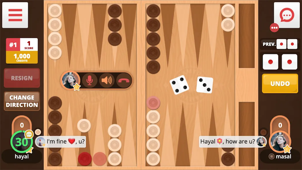 Backgammon Online (Тавла Онлайн) [МОД: Деньги, Монеты и Меню MOD] Screenshot 1