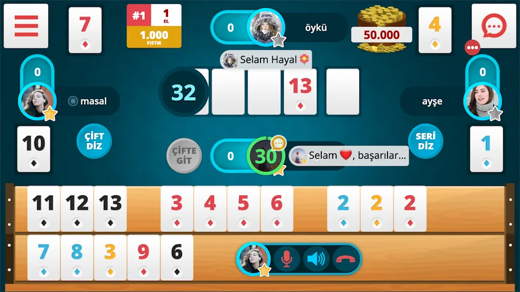 Okey Online (Окей Онлайн) [МОД: Меню, Бесконечные монеты и Открытые уровни] Screenshot 1