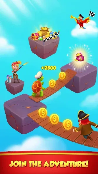 Coin Rush - Pirate GO! (Коин Раш) [МОД: Деньги, Монеты и Меню MOD] Screenshot 2