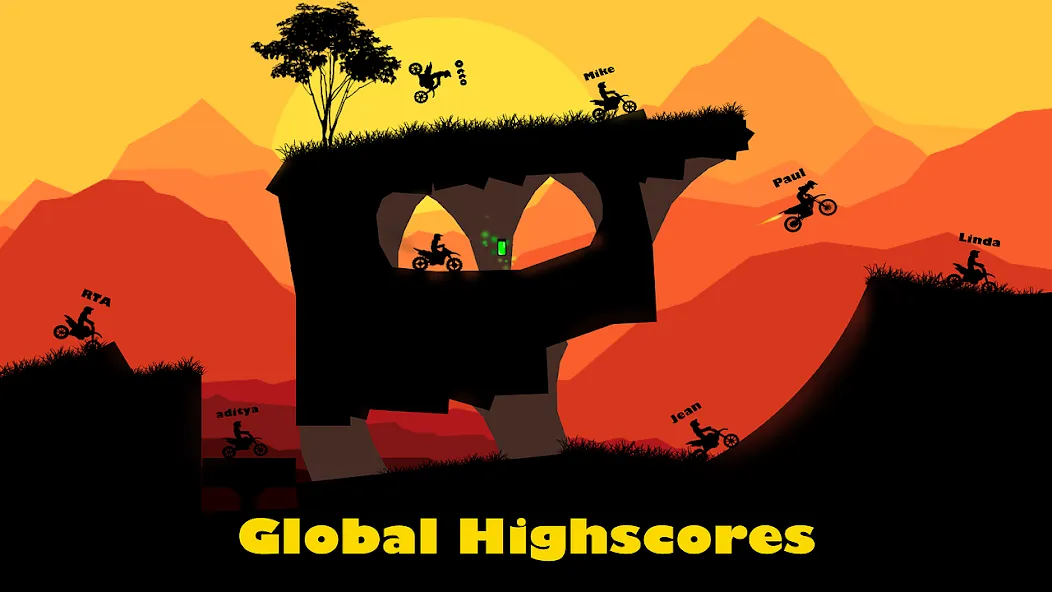 Sunset Bike Racer - Motocross (Сансет Байк Рейсер) [МОД: Меню, Бесконечные монеты и Открытые уровни] Screenshot 2